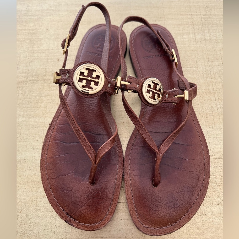 Tory Burch brown sandals size 8. Good used condition.